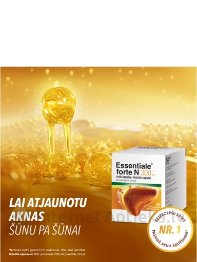 Essentiale Forte 300 mg, 90 kapsulas | internetaptieka.lv
