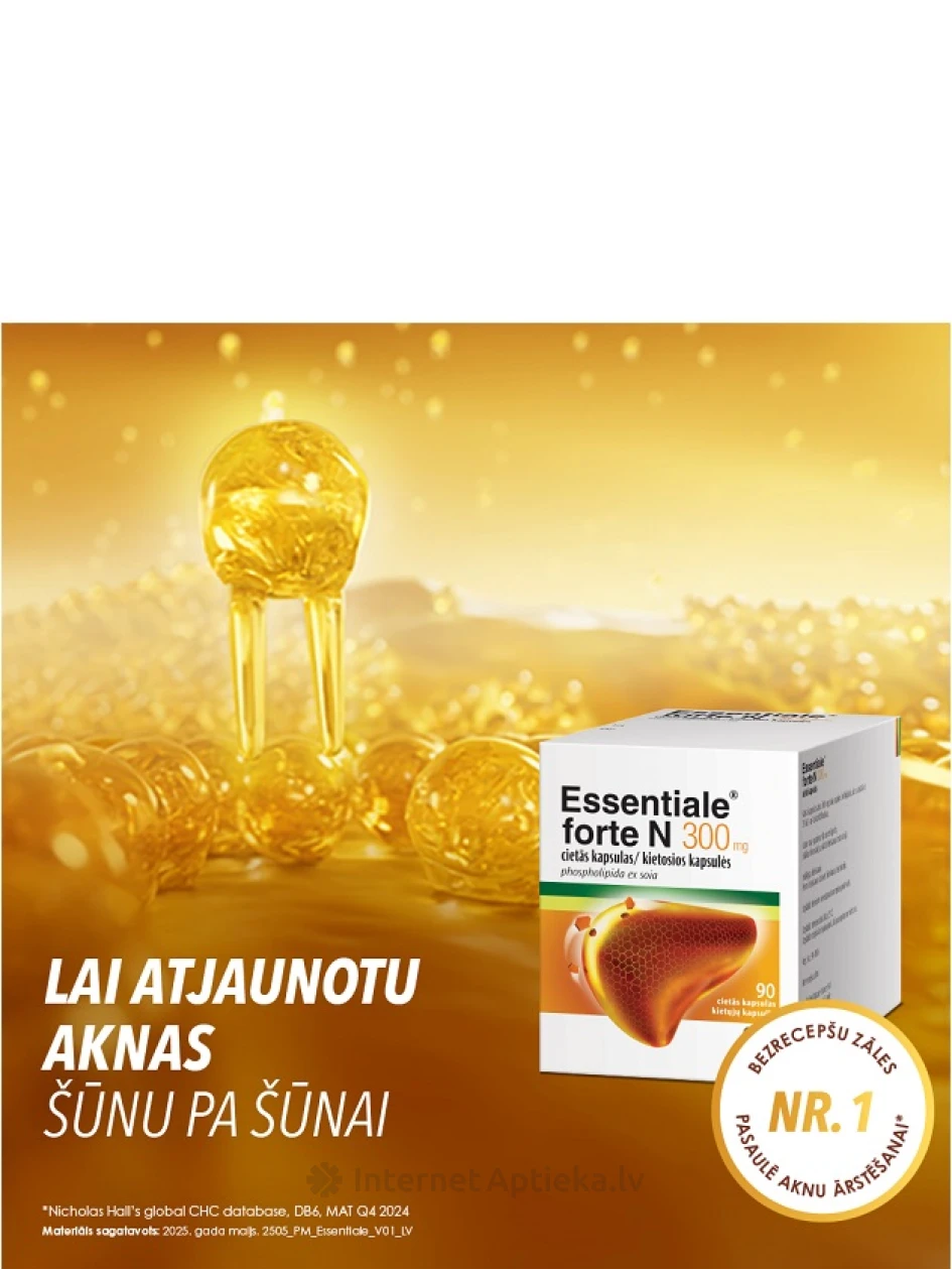 Essentiale Forte 300 mg, 90 kapsulas | internetaptieka.lv