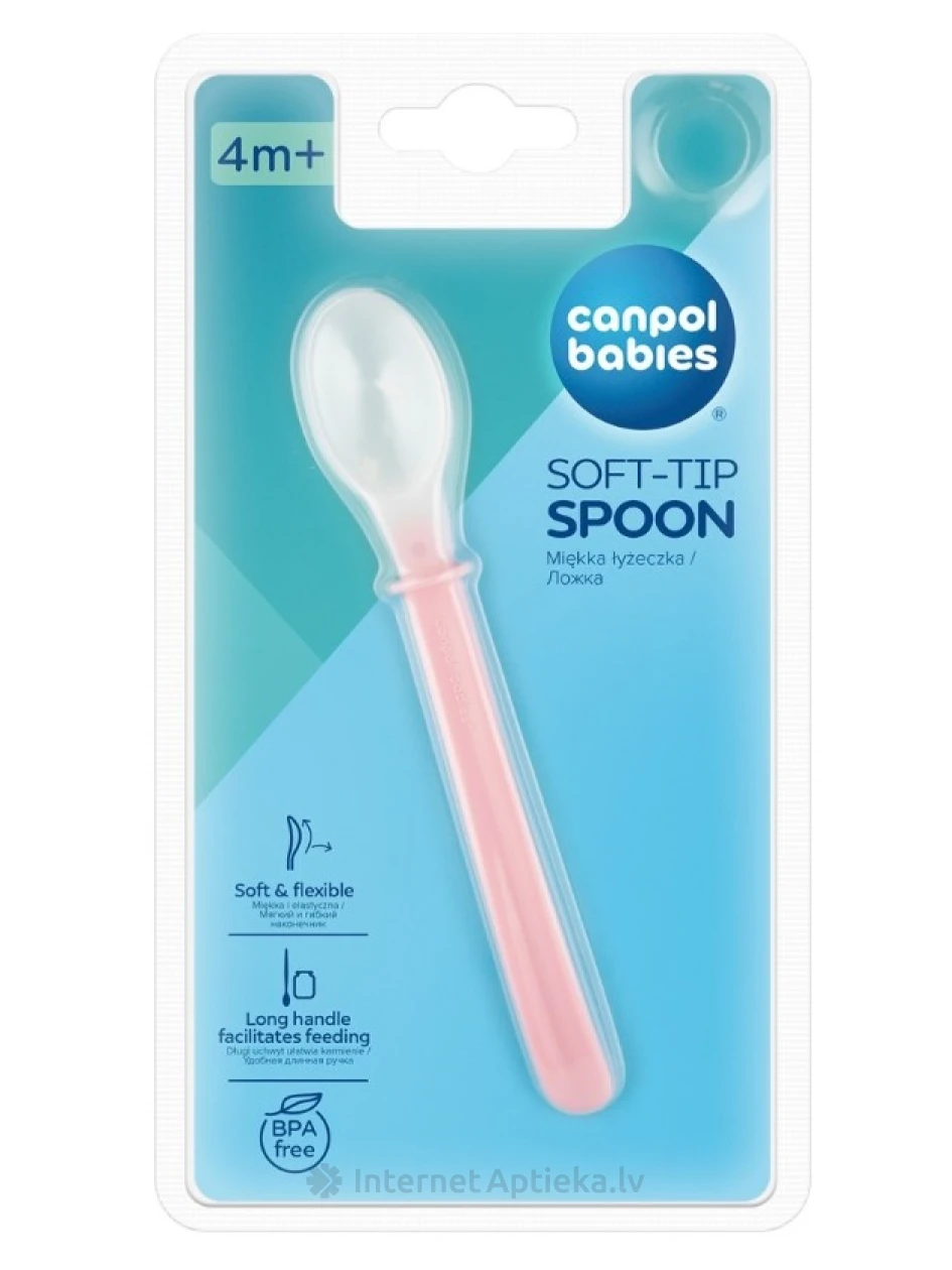 Canpol мягкая ложка, силиконовая от 4м+, 1 шт. | internetaptieka.lv