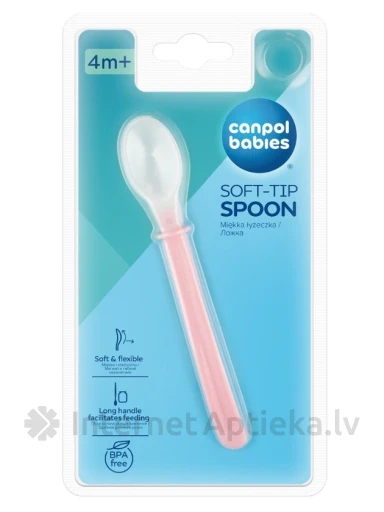 Canpol мягкая ложка, силиконовая от 4м+, 1 шт. | internetaptieka.lv