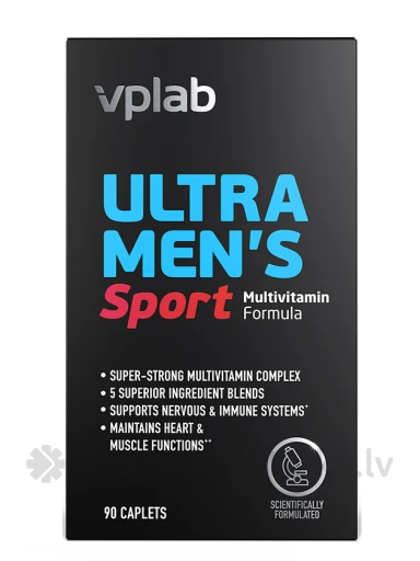 VPLAB Ultra Men's Sport Multivitamin Formula, 90 каплет | internetaptieka.lv
