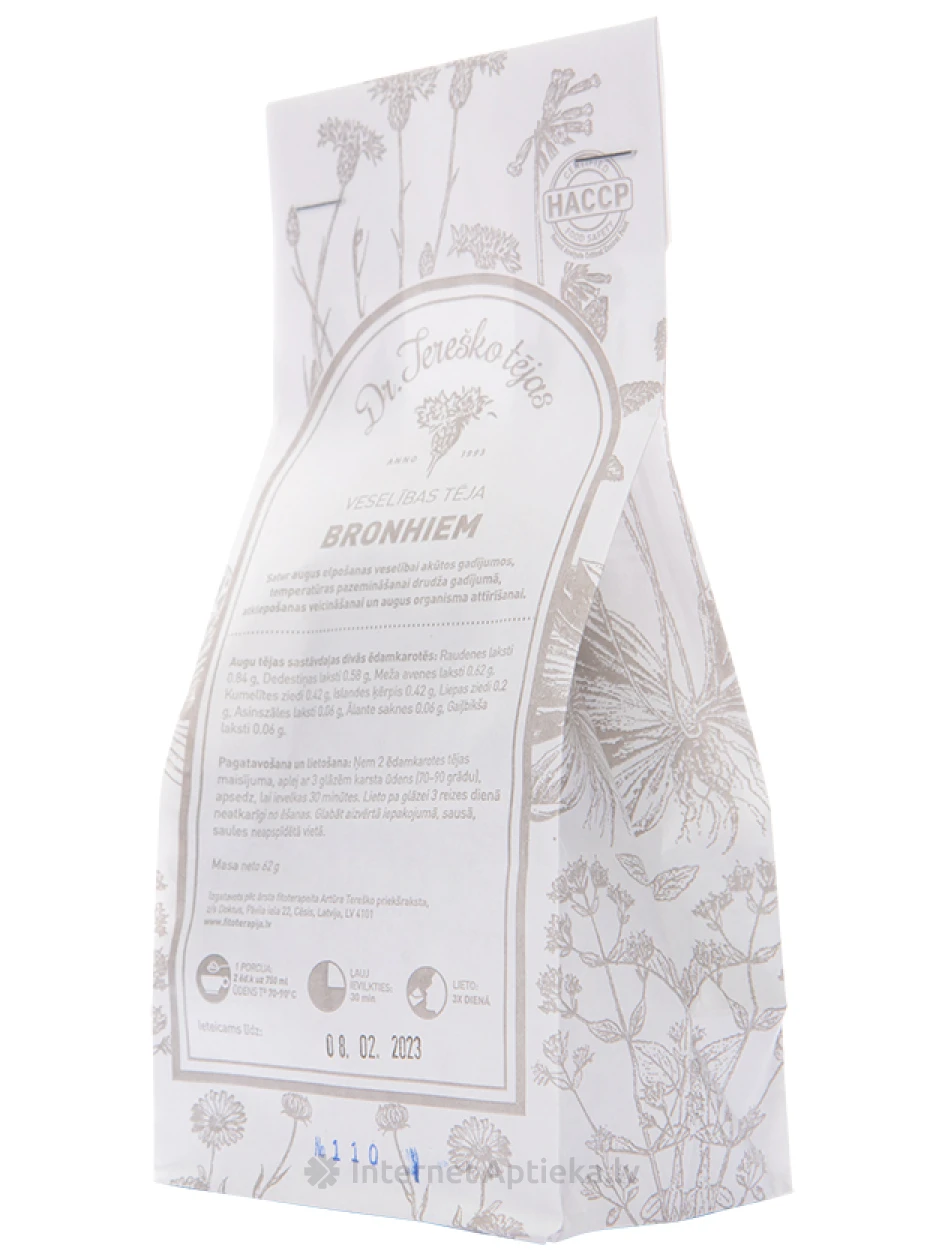 Dr. Tereško чай для бронхов, 60 г | internetaptieka.lv
