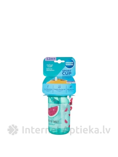 Canpol Sport pudelīte ar salmiņu 12M+, 400 ml | internetaptieka.lv