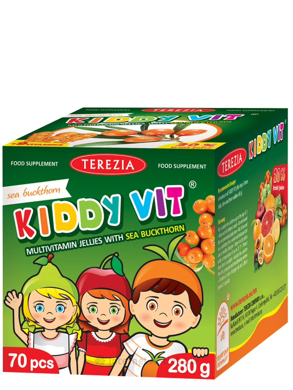 Terezia KIDDY VIT® astelpajuga, originaalsed, 70 želeefiguuri | internetaptieka.lv