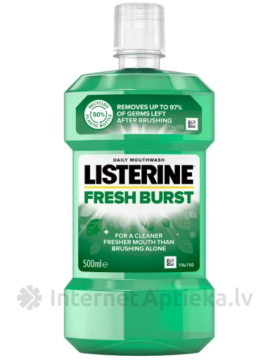 LISTERINE mutes skalojamais līdzeklis "FRESHBURST", 500 ml | internetaptieka.lv