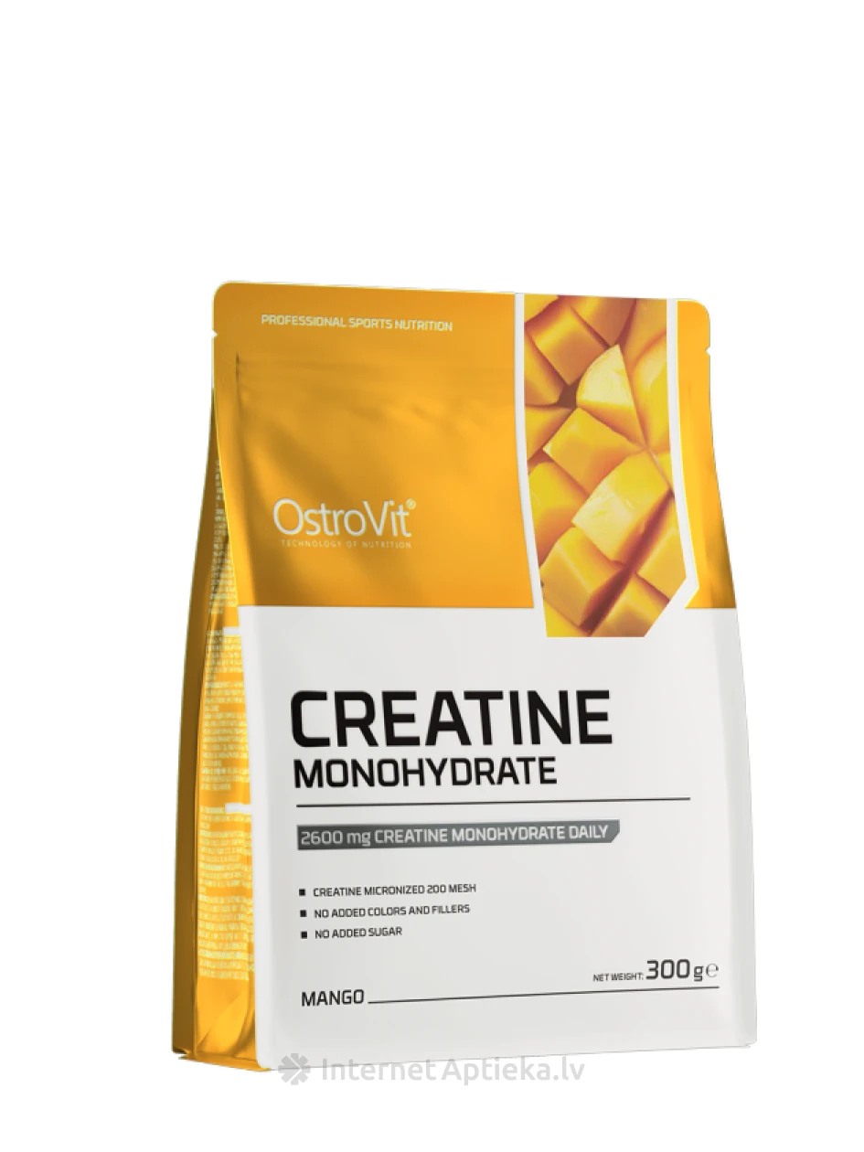 OstroVit Creatine Monohydrate Mango pulveris, 300 g | internetaptieka.lv