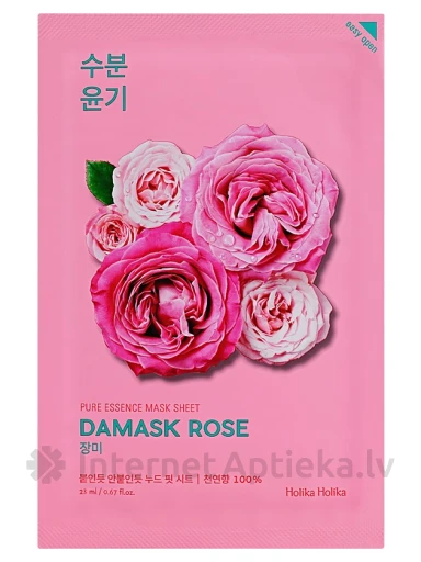 Holika Holika Pure Essence mask Damaskuse roosiõliga | internetaptieka.lv