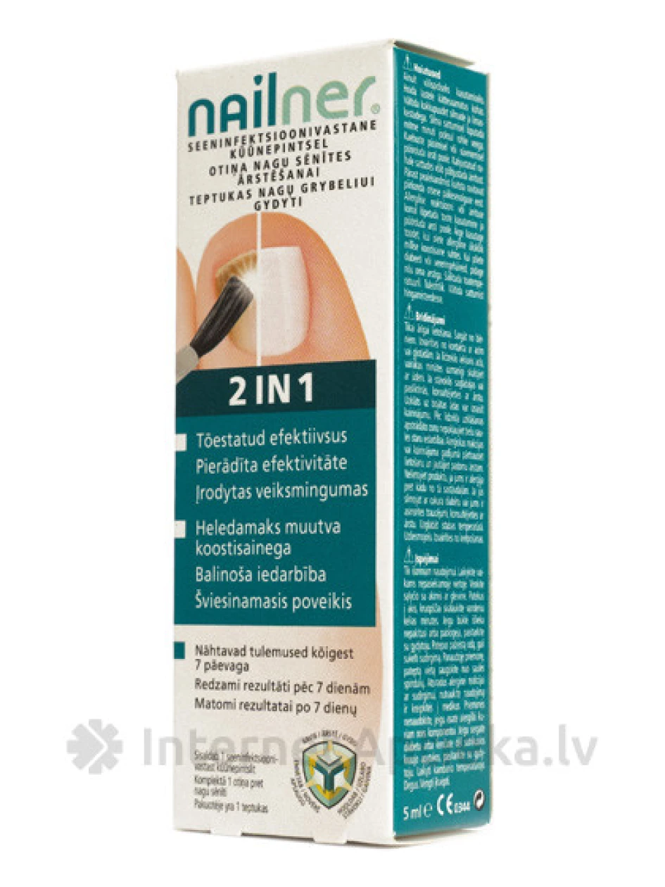 NailNer Brush nagu pretsēnīšu laka 300 reizēm, 5 ml | internetaptieka.lv