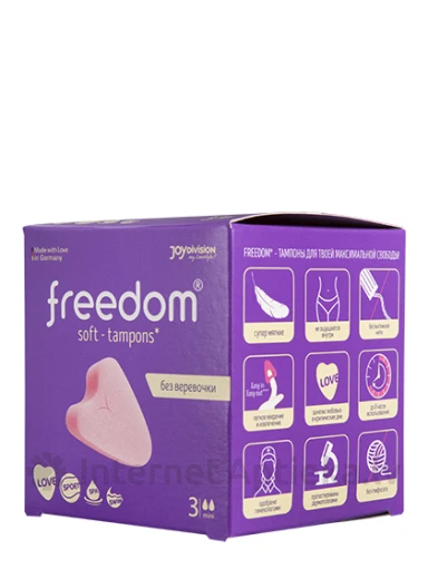 FREEDOM pehmed tampoonid ilma niidita mini, 3 tk. | internetaptieka.lv
