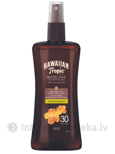 Hawaiin Tropic Päikesekaitseõli glowing protection mist SPF30, 200 ml | internetaptieka.lv