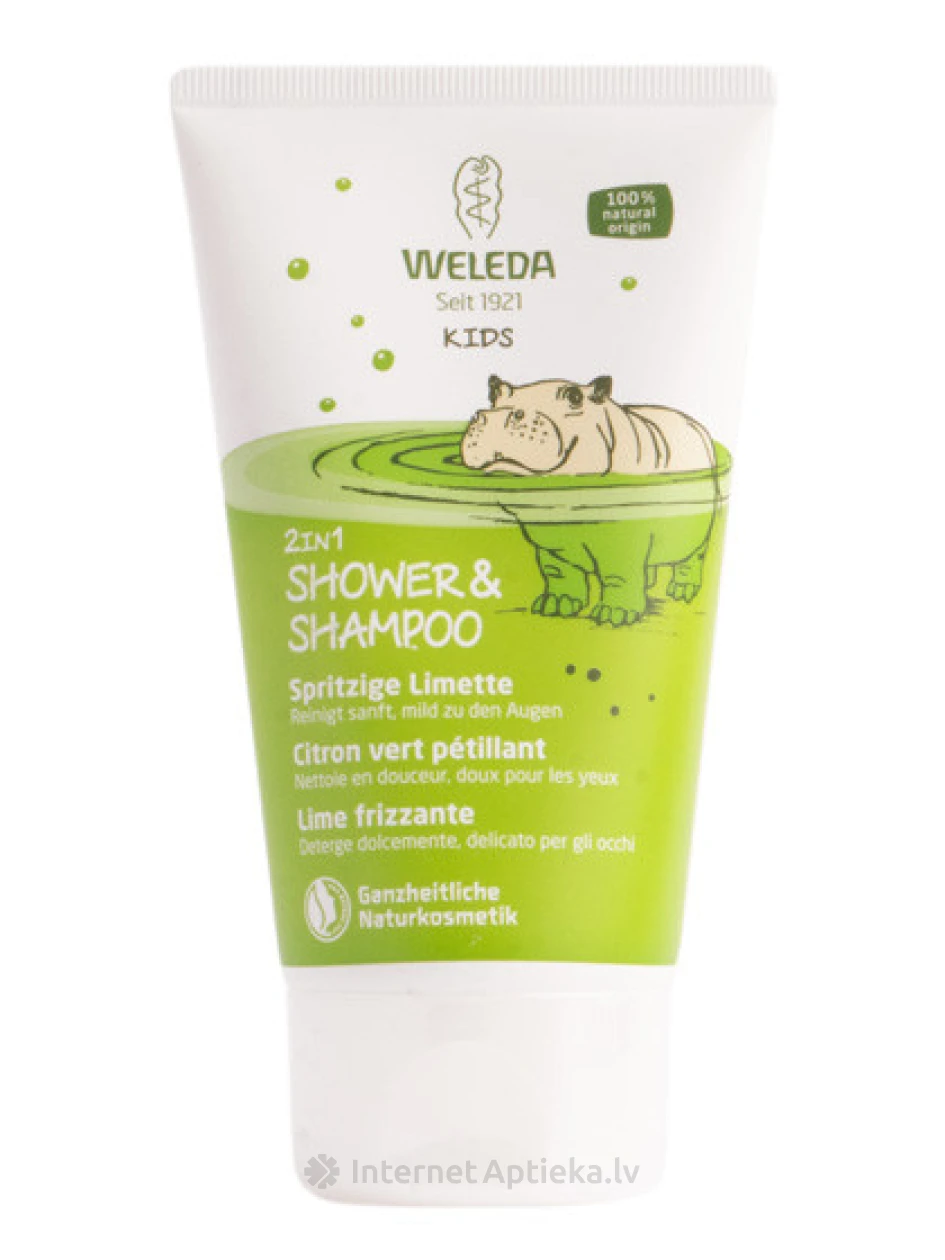 WELEDA KIDS šampūns un dušas želeja ar laimu bērniem, 150 ml, 150 ml | internetaptieka.lv