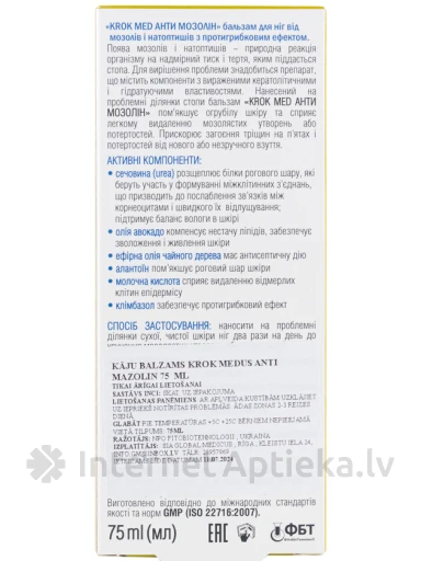 Krok Anti mozolin jalapalsam, 75 ml | internetaptieka.lv