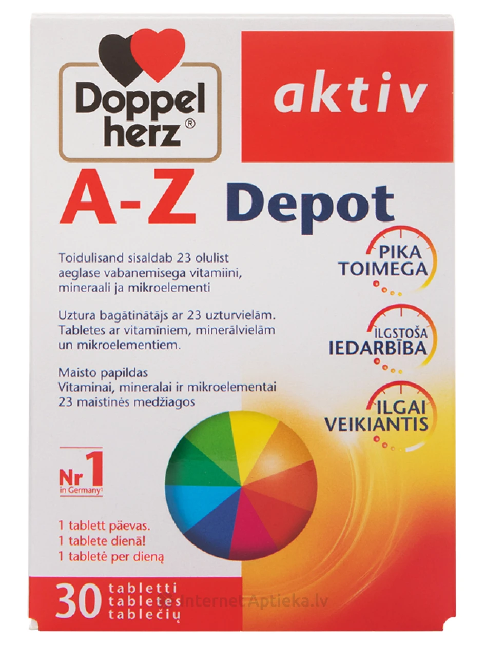 Doppelherz Activ A - Z depot, 30 таблеток | internetaptieka.lv