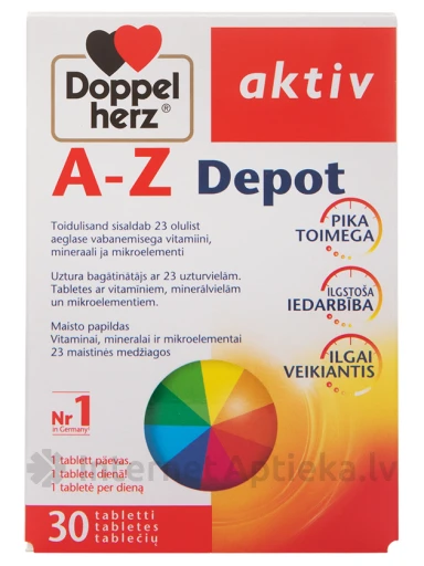 Doppelherz Activ A - Z depot, 30 таблеток | internetaptieka.lv