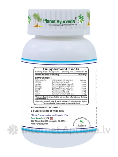 Planet Ayurveda® Weight Gain Formula, 60 kapsulas | internetaptieka.lv