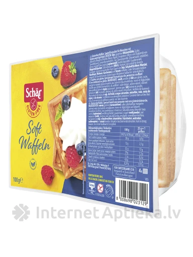 Schär Soft Waffeln bezglutēna mīkstās vafeles, 4 gab. | internetaptieka.lv