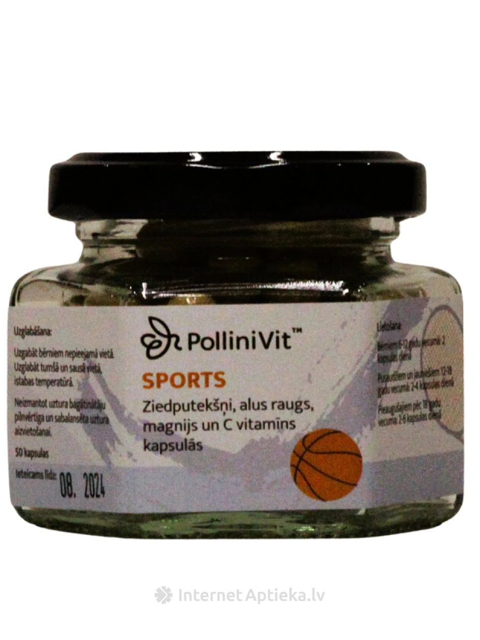 Pollinivit sports, 50 kapsulas | internetaptieka.lv