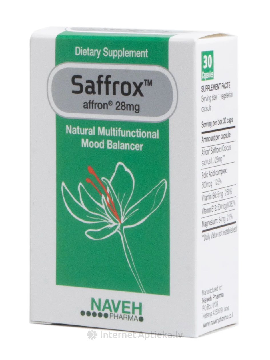 Saffrox, 30 капсул | internetaptieka.lv