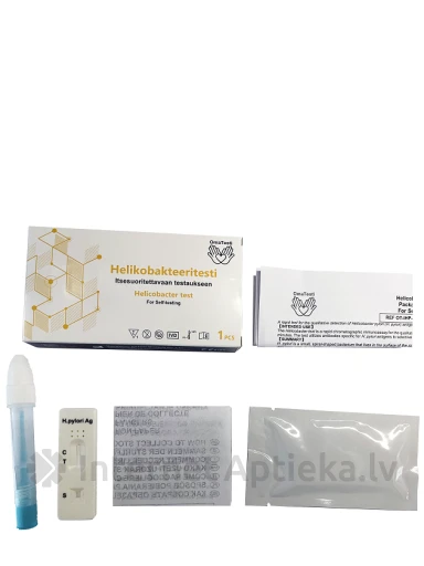 OmaTesti H.pylori antigēna ātrās noteikšanas testa kasete (Fekālijas), 1 gb. | internetaptieka.lv