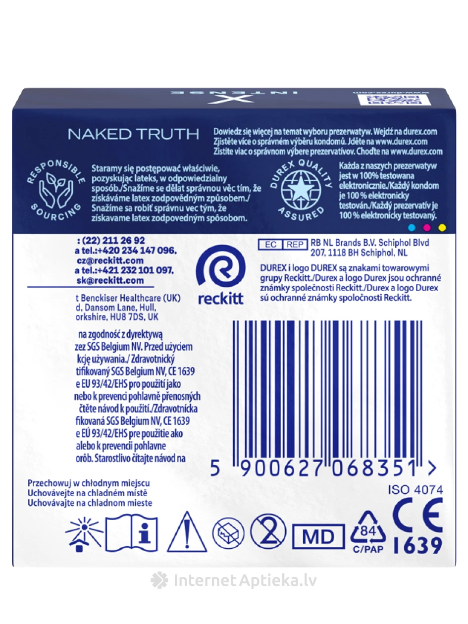 DUREX intensiivsed kondoomid, 3 tk. | internetaptieka.lv
