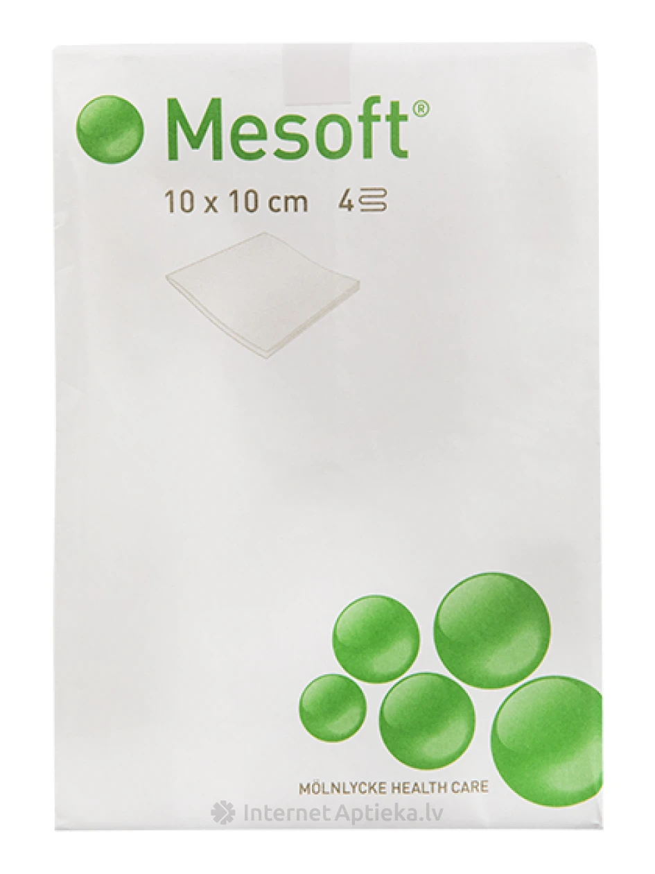 Mesoft ķirurģiskās salvetes 10 x 10 cm, 100 gb. | internetaptieka.lv
