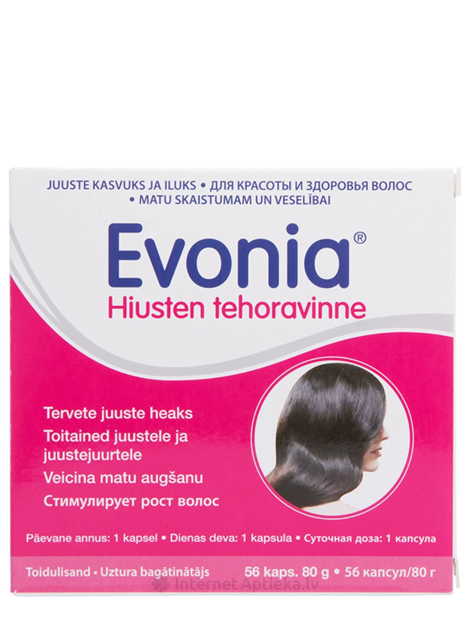 Evonia kapslid kaunitele juustele, 56 kapslit | internetaptieka.lv