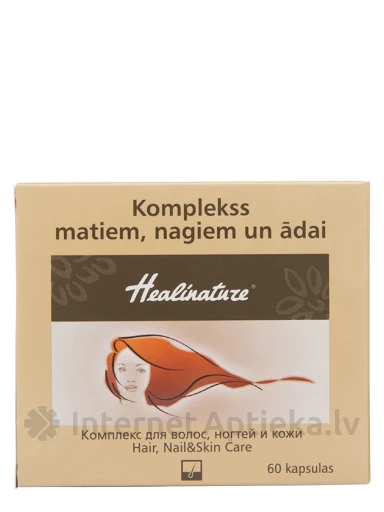 Healinature Комплекс для кожи, волос и ногтей, 60 капсул | internetaptieka.lv