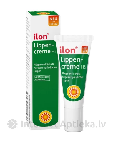 Ilon крем для губ HS с SPF 30 для ухода и защиты губ, 10 мл | internetaptieka.lv