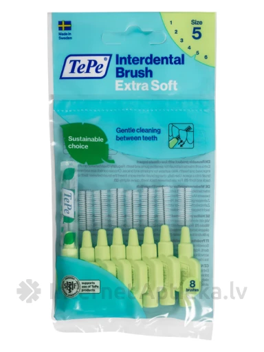 TePe Interdental Brush hambavaheharjad 0,8 mm, helesinine, X-soft (eriti pehme), 8 tk | internetaptieka.lv