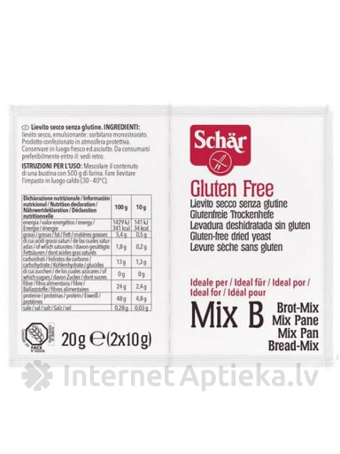 Schär Lievito сухие дрожжи, 2x10 г | internetaptieka.lv