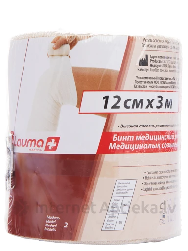 Lauma Medical Эластичный медицинский бинт 12 см x 3.0 м, 1 шт. | internetaptieka.lv