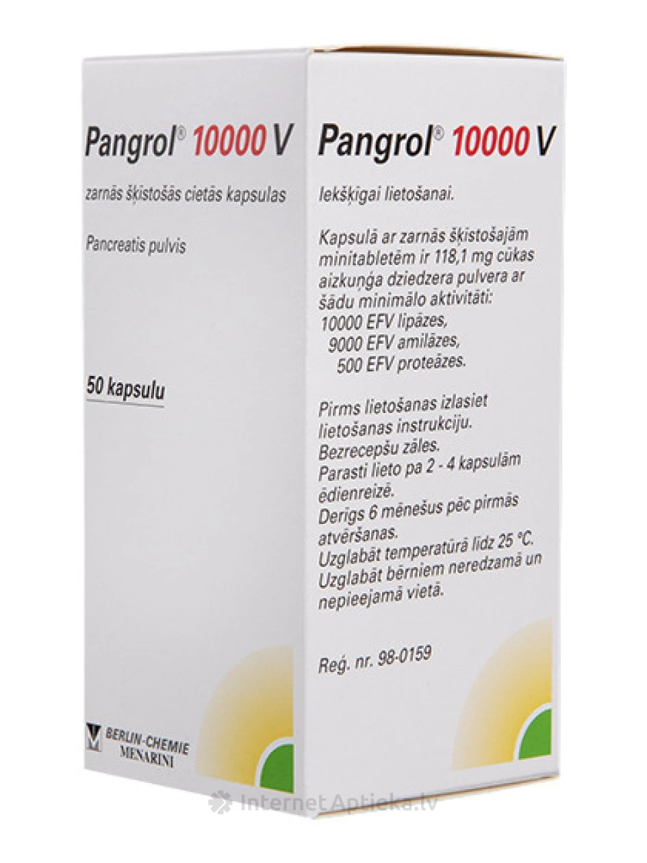 Pangrol 10000 V, 50 kapsulas | internetaptieka.lv