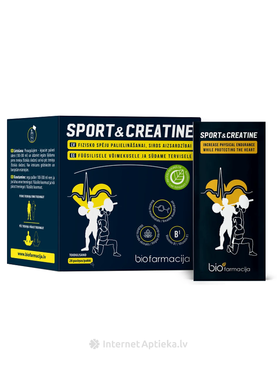Biofarmacija SPORT & CREATINE порошок, 28 пачек | internetaptieka.lv