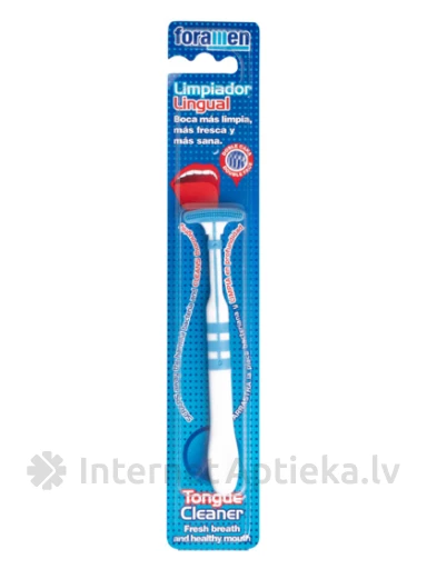 Hambahari Foramen Tongue Cleanser kahepoolne keelepuhastaja, 1 tk. | internetaptieka.lv