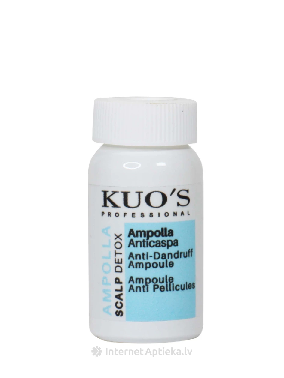 KUO'S SCALP DETOX Ampulas pret blaugznām, galvas ādas attīrīšanai, 6*10 ml | internetaptieka.lv