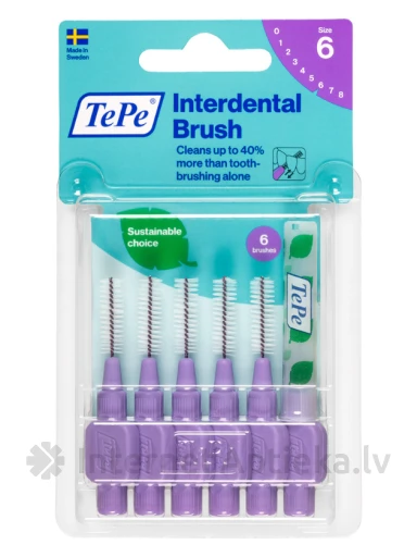 TePe Interdental Brush vaheharjad 1,1 mm, lilla, 6 tk | internetaptieka.lv