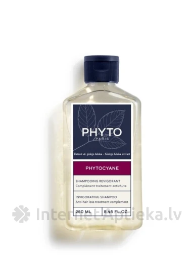 PHYTO PHYTOCYANE šampūns pret matu izkrišanu sievietēm, 250 ml | internetaptieka.lv