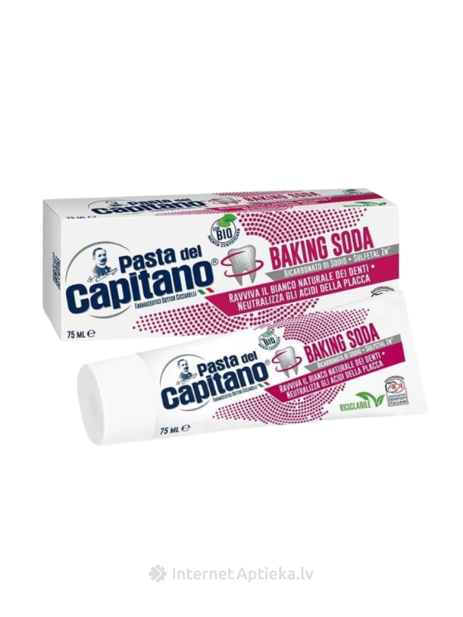 Pasta del Capitano hambapasta soodaga, 75 ml | internetaptieka.lv
