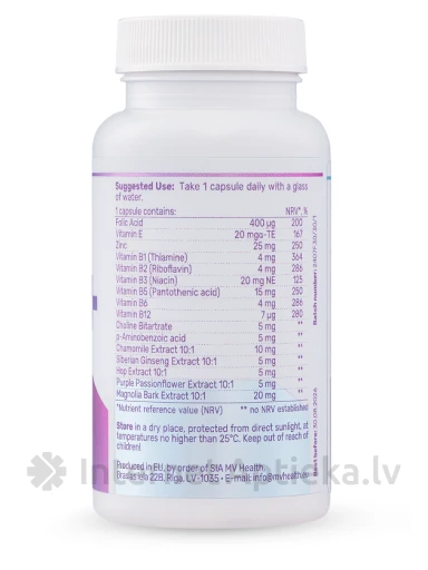 MV Health Anti-Stress Complex, 30 капсул | internetaptieka.lv