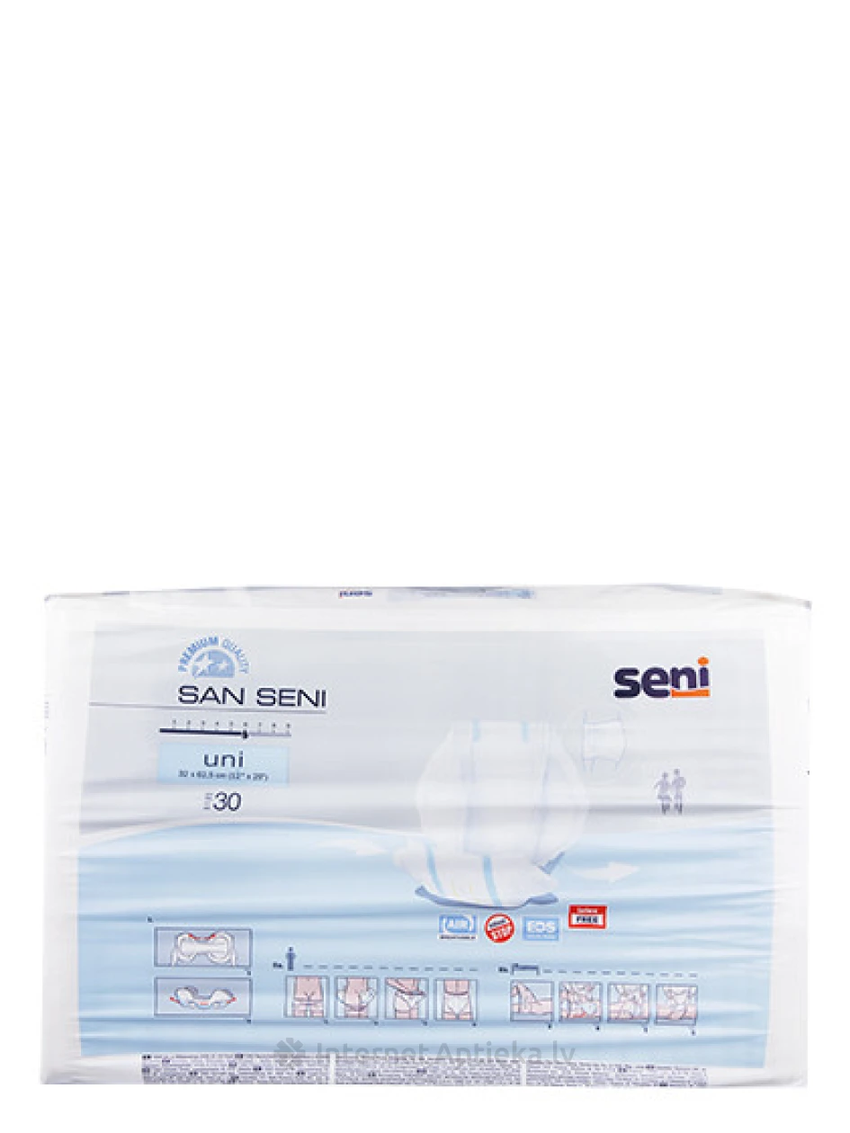 Seni San Uni anatoomilise kujuga hügieenisidemed, 30 tk. | internetaptieka.lv