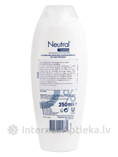 NEUTRAALNE dušigeel, 250 ml | internetaptieka.lv