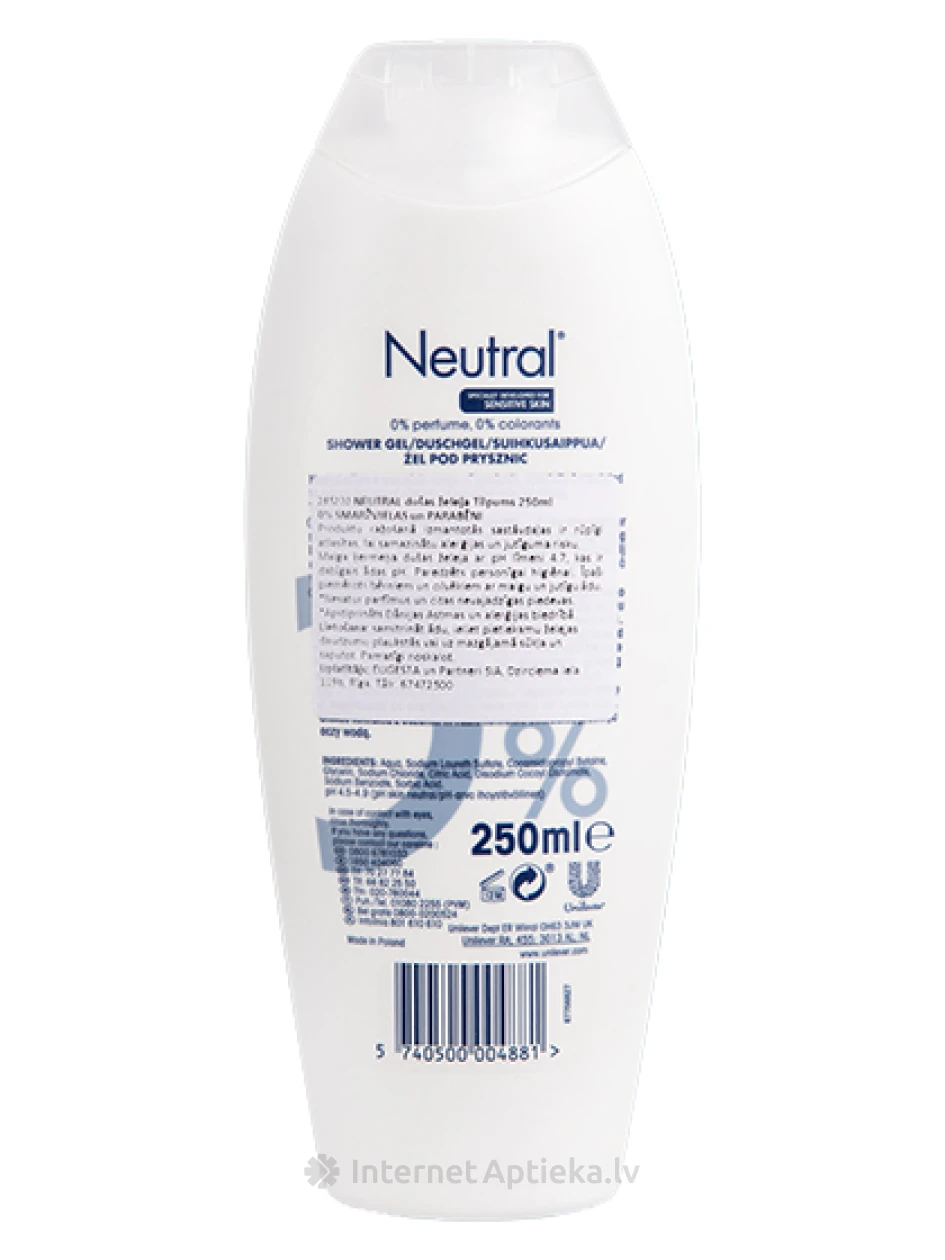 NEUTRAL dušas želeja, 250 ml | internetaptieka.lv