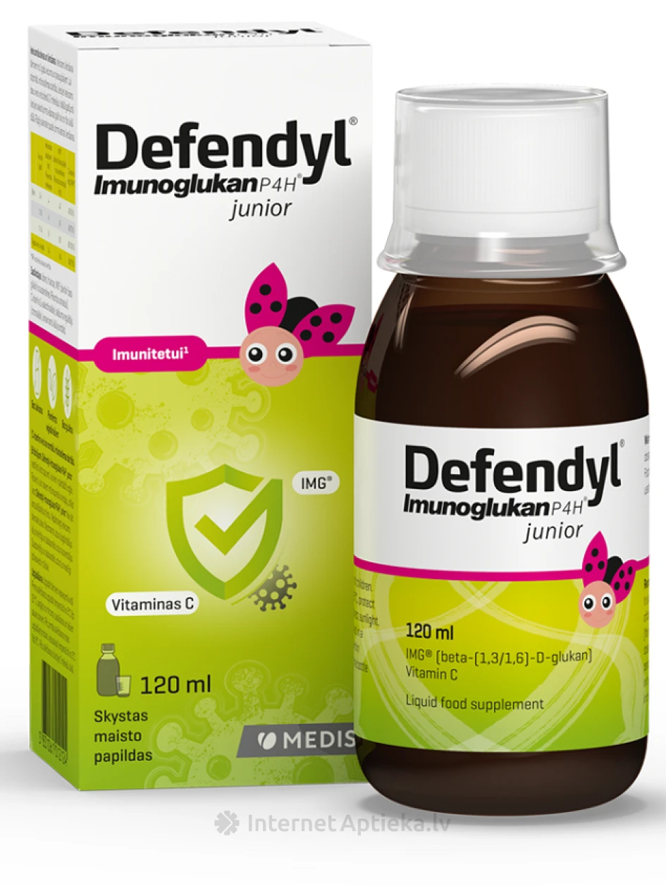 Defendyl Imunoglukan P4H juunior, 120 ml | internetaptieka.lv