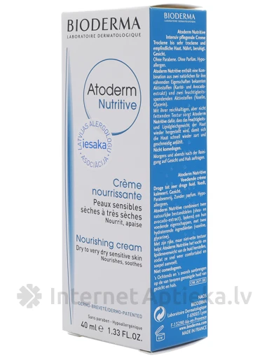 Bioderma Atoderm Nutritive barojošs krēms, 40 ml | internetaptieka.lv