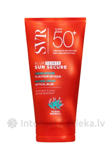 SVR SUN SECURE BLUR TEINTE toninis veido kremas SPF50+, 50 ml | internetaptieka.lv