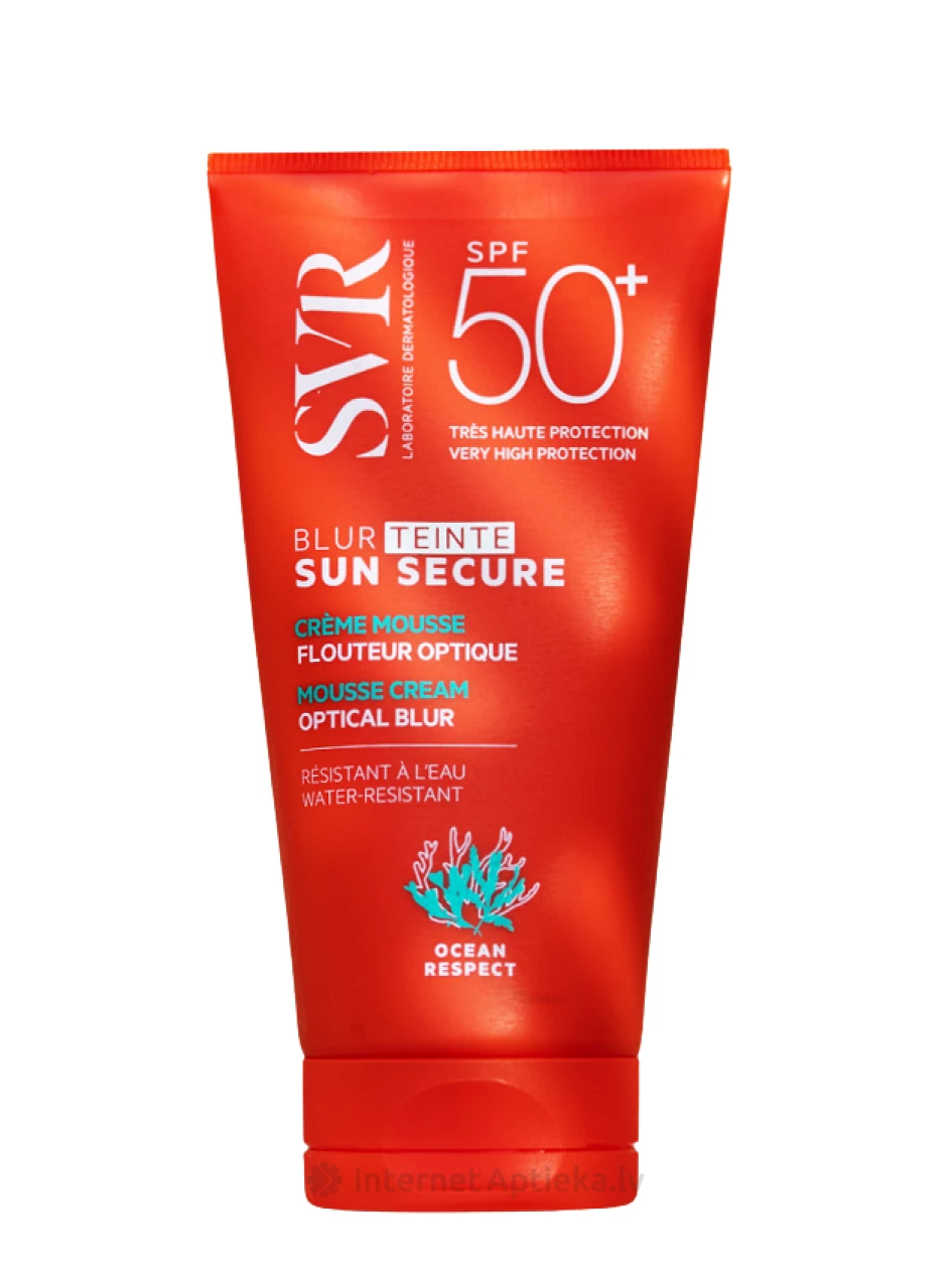 SVR SUN SECURE BLUR TEINTE tonēts sejas aizsargkrēms SPF50+, 50 ml | internetaptieka.lv