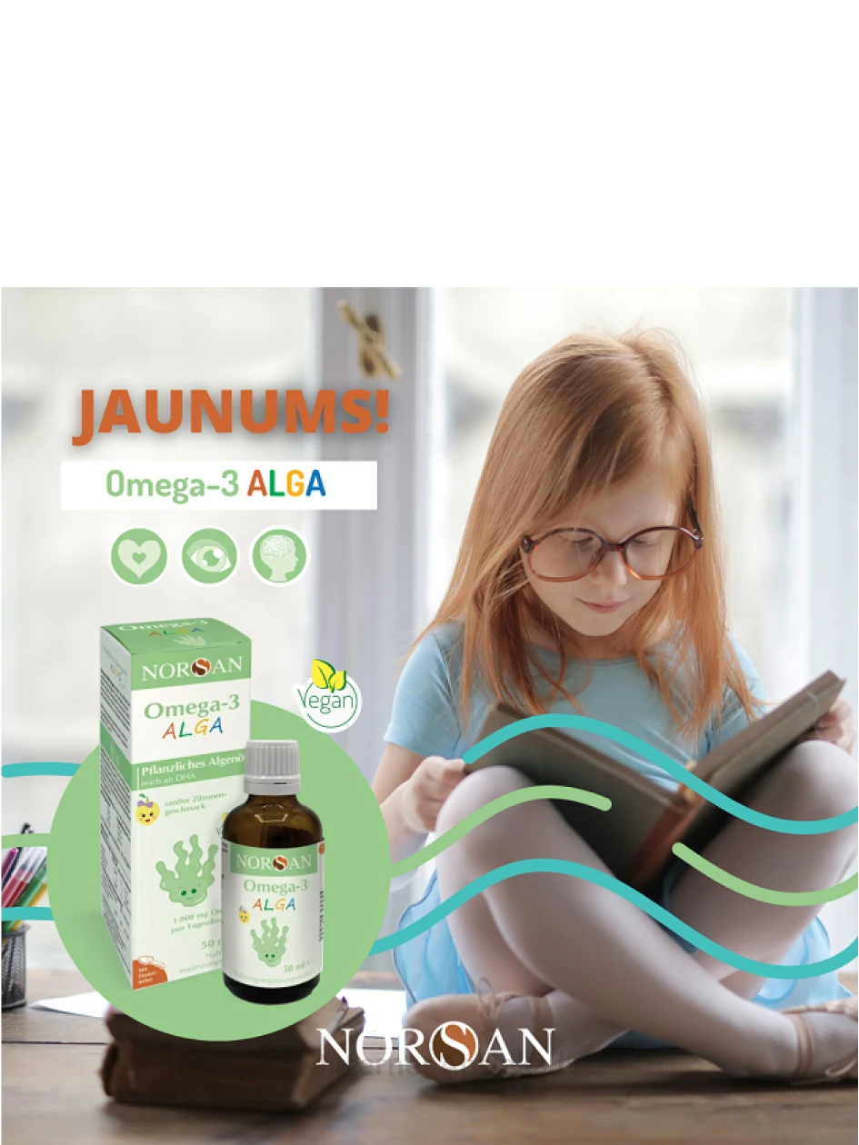 NORSAN Omega-3 ALGA ar citronu garšu, 50 ml | internetaptieka.lv