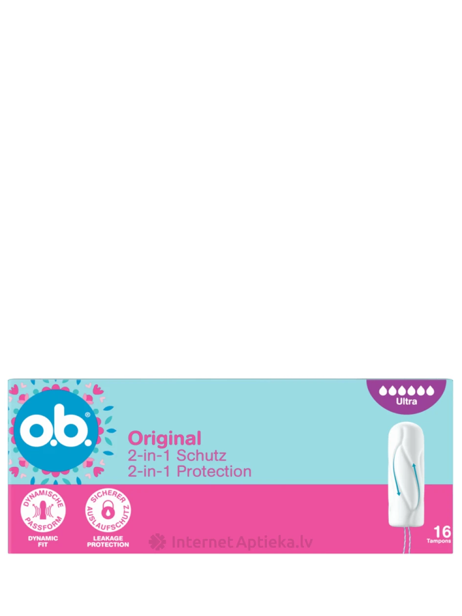 OB Hügieenilised tampoonid Original Ultra, 16 tk | internetaptieka.lv