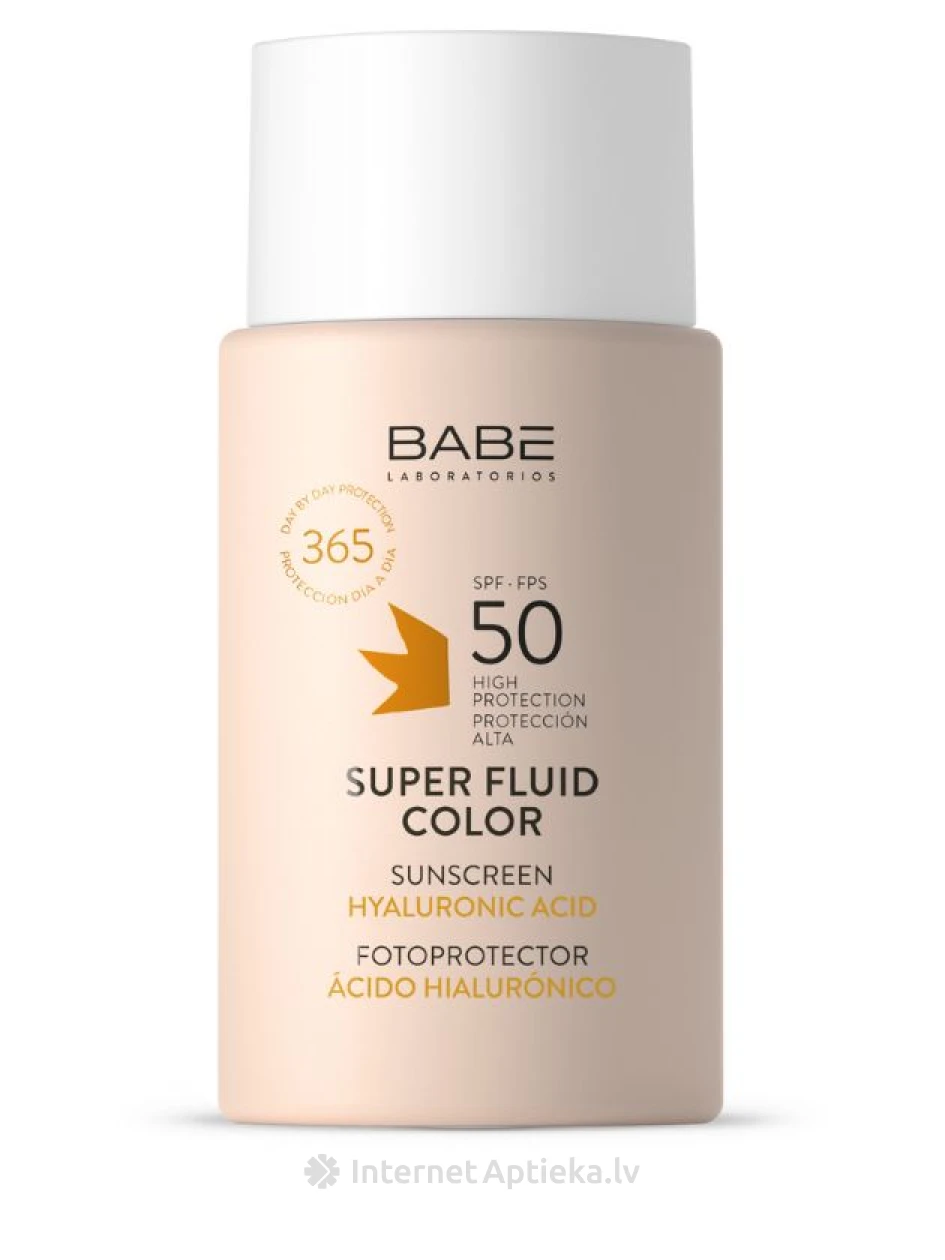 Babē SUN SPF50+ fluīds ar toni, 50 ml | internetaptieka.lv