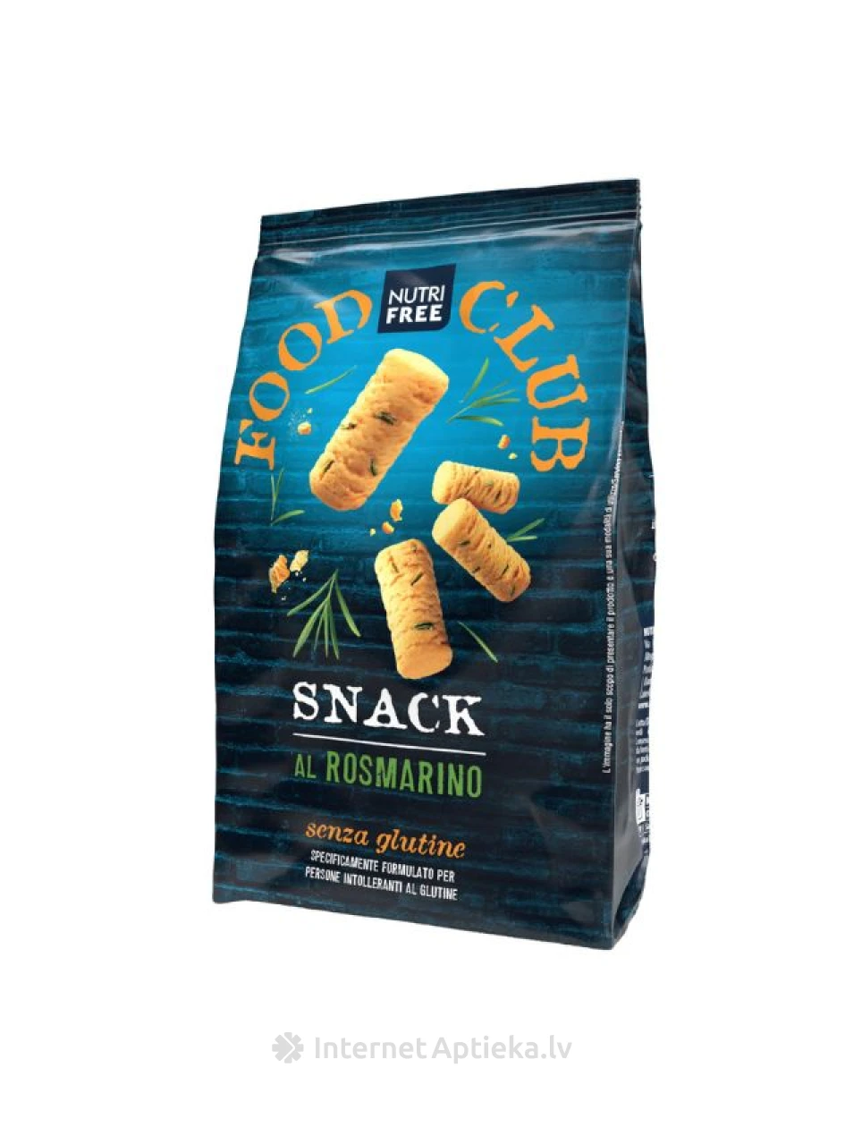 NUTRIFREE SNACK AL ROSMARINO bezglutēna uzkoda ar rozmarīnu, 100 g | internetaptieka.lv
